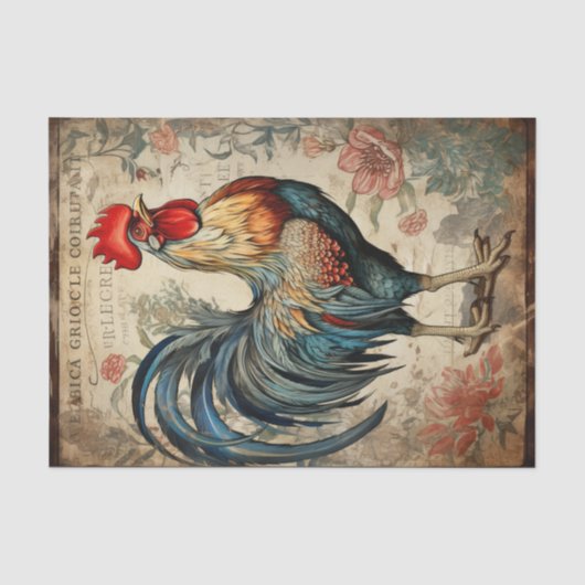 Rooster3 Seidenpapier (Vorderseite)