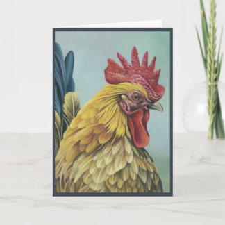 "Rooster 1" Grußkarte Karte