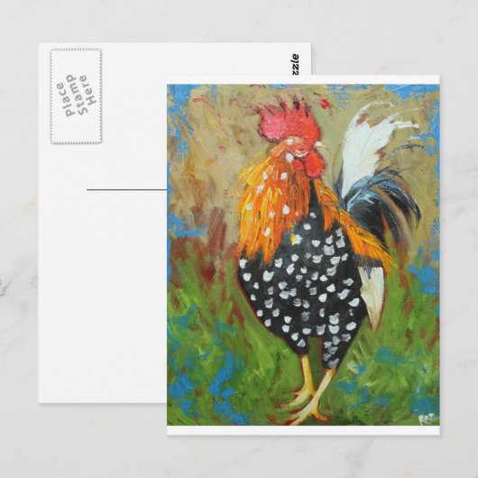 Rooster#485 Postkarte (Vorne/Hinten)