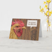 Rooster 50. Geburtstag Spaß Karte (Gelbe Blume)