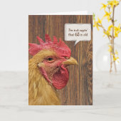 Rooster 65. Geburtstag Spaß Karte (Gelbe Blume)