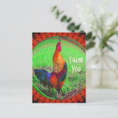 Rooster Abstrakt Nature Vielen Dank Postkarte (Stehend Vorderseite)
