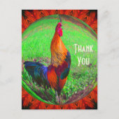 Rooster Abstrakt Nature Vielen Dank Postkarte (Vorderseite)