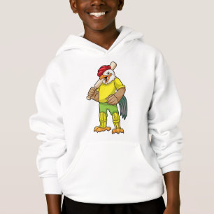 Rooster als Batsman mit Cricket Fleet Hoodie