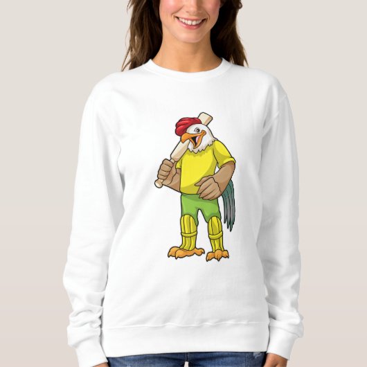 Rooster als Batsman mit Cricket Fleet Sweatshirt (Vorderseite)