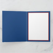 Rooster American Flag Folk Art Quilt Karte (Innenseite)