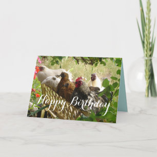 Rooster and Chickens Chook Farm Country Card Karte