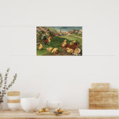 Rooster and Chicks Poster (Küche)