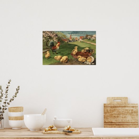 Rooster and Chicks Poster (Küche)