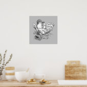 Rooster and Hen - Archivdruck Poster (Küche)