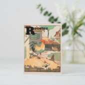 Rooster Animal Alphabet Letter Postkarte (Stehend Vorderseite)