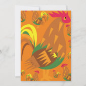 Rooster Animal Kid's Birthday Party Einladungen (Rückseite)