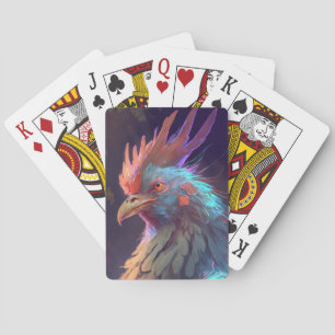 Rooster Animal Portrait Painting Wildlife Outdoor Spielkarten