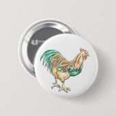 Rooster Art Button (Vorne & Hinten)