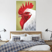 ROOSTER ART DRUCKSTRETCHIERTE LEINWAND (Insitu (Schlafzimmer))