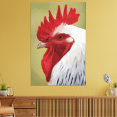 ROOSTER ART DRUCKSTRETCHIERTE LEINWAND (Insitu (Wohnzimmer))