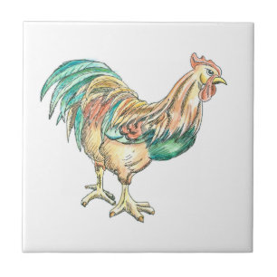 Rooster Art Fliese