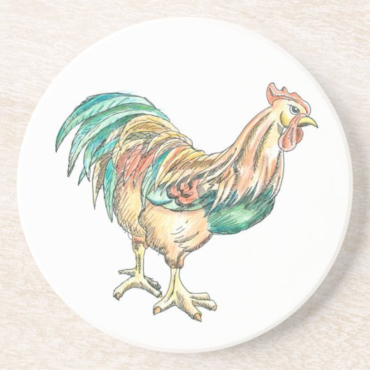 Rooster Art Getränkeuntersetzer (Vorne)