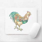 Rooster Art Mousepad (Mit Mouse)