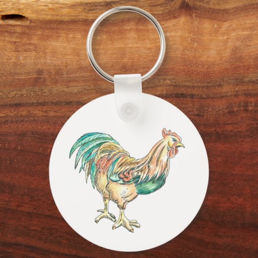 Rooster Art Schlüsselanhänger (Vorderseite)
