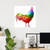 Rooster Artwork für Decke und Kunst der Mauer Poster (Heimbüro)