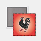 Rooster Attitude Magnet (Vorderseite/Rückseite)