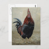 Rooster Attitude Postkarte (Vorne/Hinten)