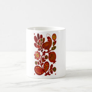 ROOSTER AUF BLUME KAFFEETASSE