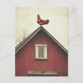 Rooster auf dem Dach Postkarte (Vorderseite)
