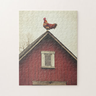 Rooster auf dem Dach Puzzle