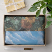 Rooster auf einer Entfärbungsseite für Sonnenblume Seidenpapier (Geschenk)