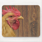 Rooster auf Stallholz Mousepad (Vorne)