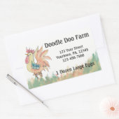 Rooster-Aufkleber für benutzerdefinierte Eier Rechteckiger Aufkleber (Umschlag)