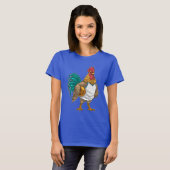 Rooster Basketball player Basketball Sports T-Shirt (Vorne ganz)