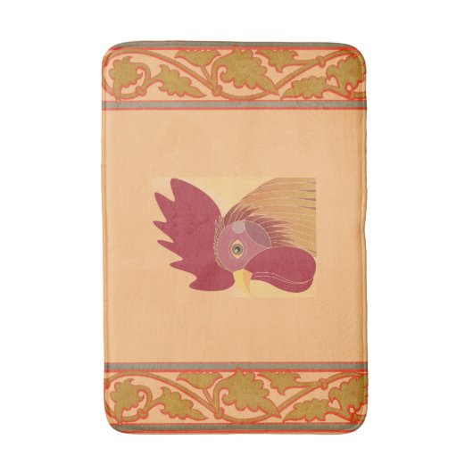 Rooster Bath Mat Badematte (Vorderseite Vertikal)