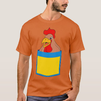 Rooster-Bauer Tier Lover Farm Bird Niedlich Pocket T-Shirt