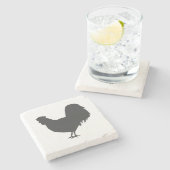 Rooster Bauernhof Marbella Stone Untersetzer (Seitenansicht)