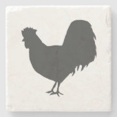 Rooster Bauernhof Marbella Stone Untersetzer (Vorderseite)