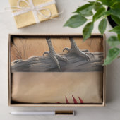 Rooster bei Sunrise Seidenpapier (Geschenk)