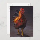 Rooster Bird Art Postkarte (Vorne/Hinten)