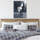 Rooster Bird Country Animal Midnight Blue Kitchen Leinwanddruck (Insitu (Schlafzimmer))
