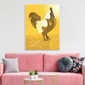Rooster Bird Country Animal Yellow Family Zuhause Leinwanddruck (Insitu (Wohnzimmer))
