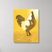 Rooster Bird Country Animal Yellow Family Zuhause Leinwanddruck (Vorderseite)