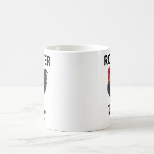 Rooster Bird Weckte ich auf Early Funny Rooster Kaffeetasse (Mittel)
