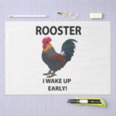 Rooster Bird Weckte ich auf Early Funny Rooster Seidenpapier (Handwerk)