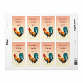 Rooster Bird Wine Labels (Vorne)