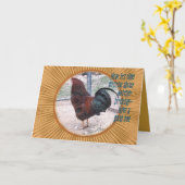 Rooster Birthday anpassen Karte (Gelbe Blume)