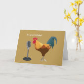 Rooster Birthday Card Karte (Gelbe Blume)