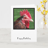Rooster Birthday Card Karte (Gelbe Blume)