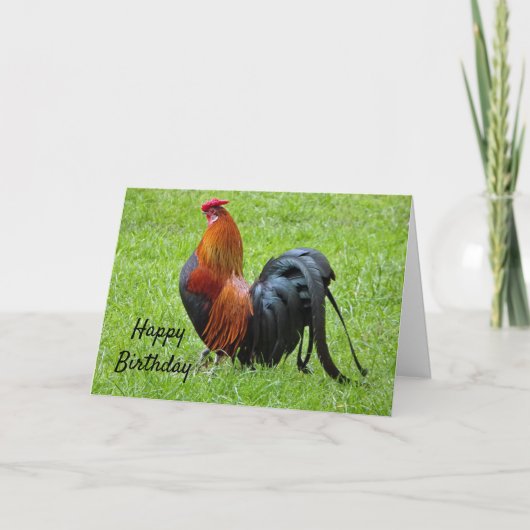 Rooster Birthday Karte (Vorderseite)